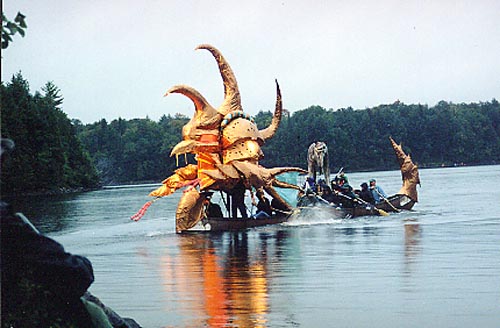 The 3-Horned Enemy attacks the audience